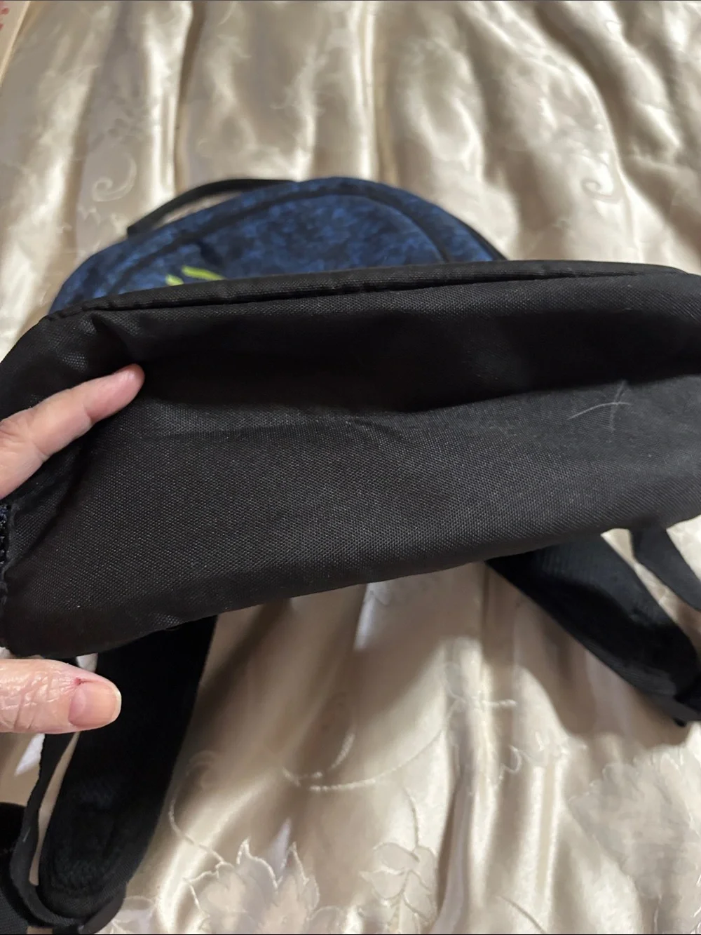 Reebok Navy Blue and Lime Logo Men's Backpack